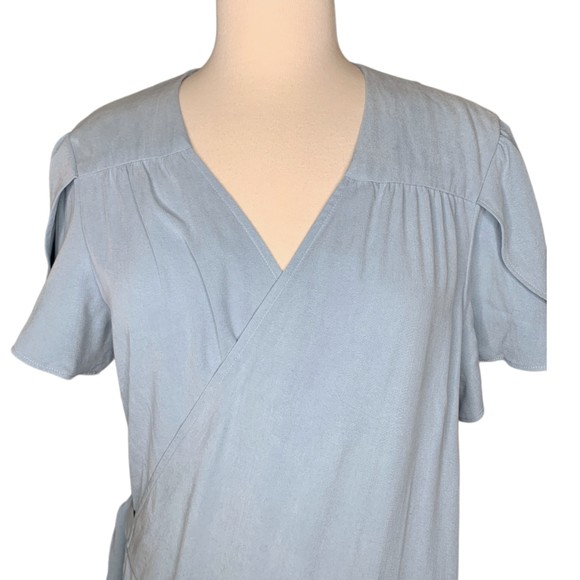 NWT Christy Dawn The Autumn Dress Extended Wrap Dress 2X Plus Washed Blue - Picture 6 of 13